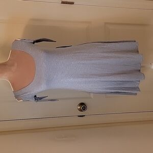 Poof Blue Cold Shoulder Dress with ties size Jr S
